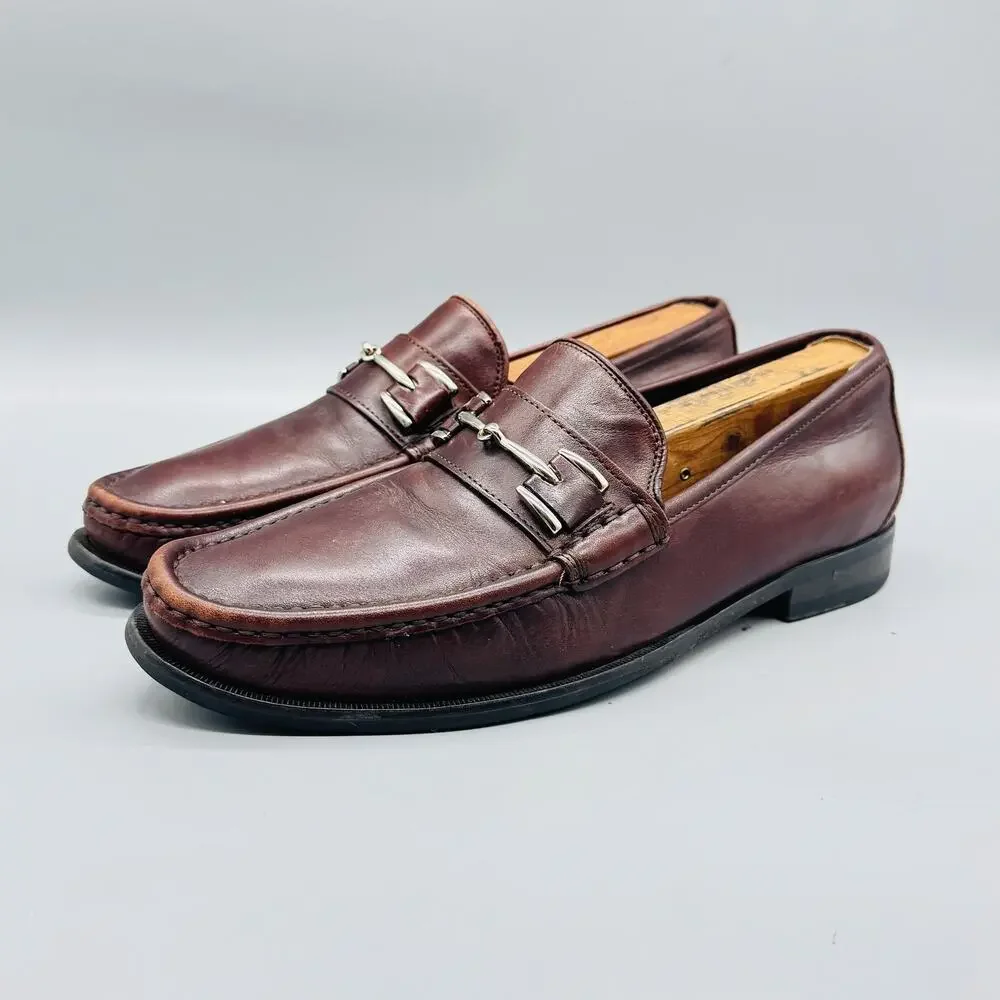 Cole Haan Shoes Mens 8.5 Brown Leather Vtg Air Bit Loafer Casual Preppy 90s